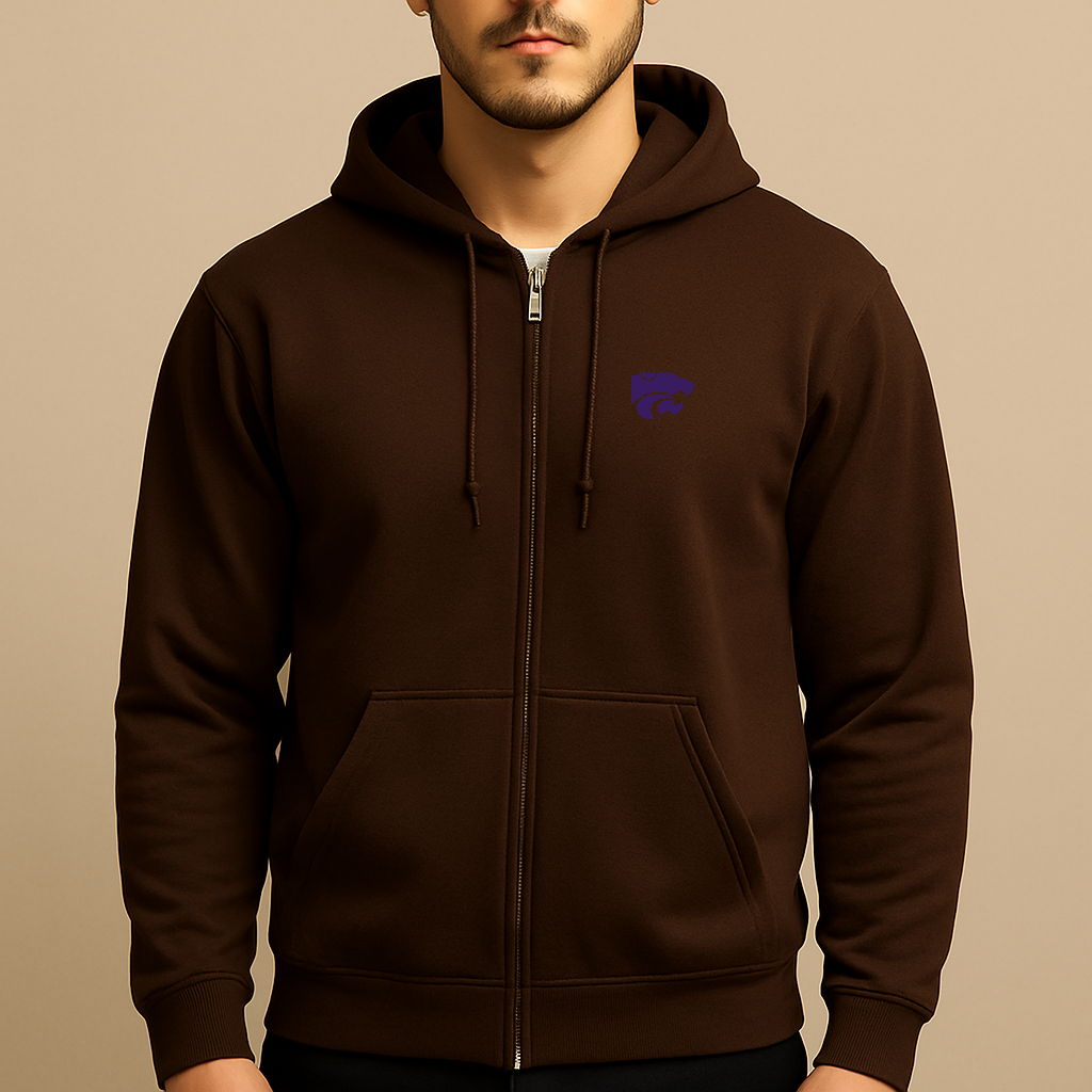 Men's Kansas State Wildcats Logo  Zipper Hoodie