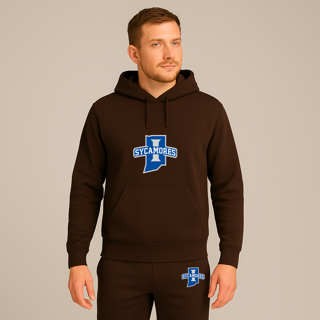 Men's Indiana State Sycamores Logo Hoodie Joggers Set
