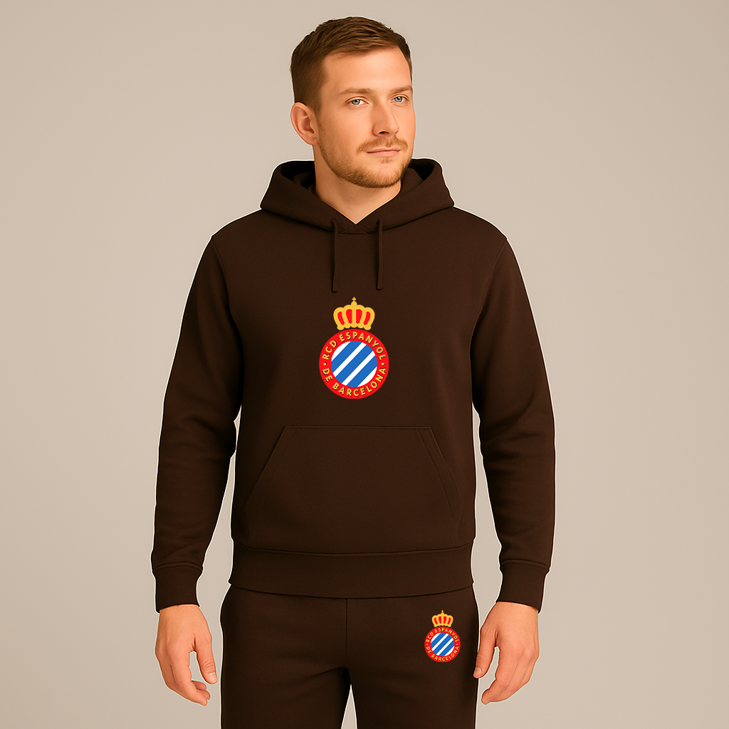 Men's Espanyol Soccer Logo Hoodie Joggers Set