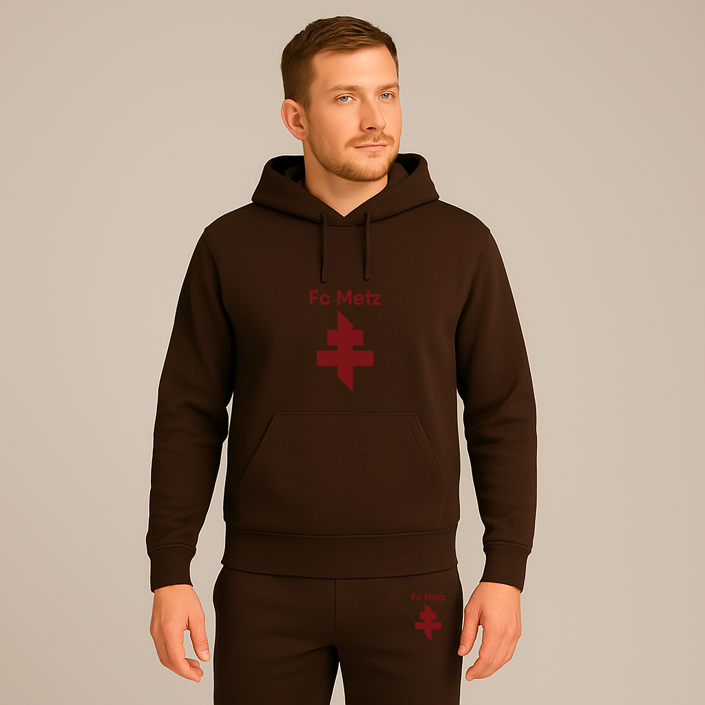 Men's FC Metz Soccer Logo Hoodie Joggers Set