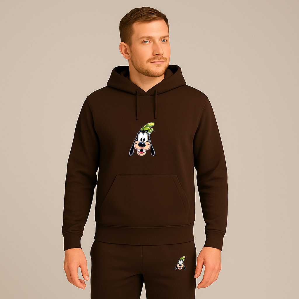 Men's Goofy Disney Smiley Face Hoodie Joggers Set