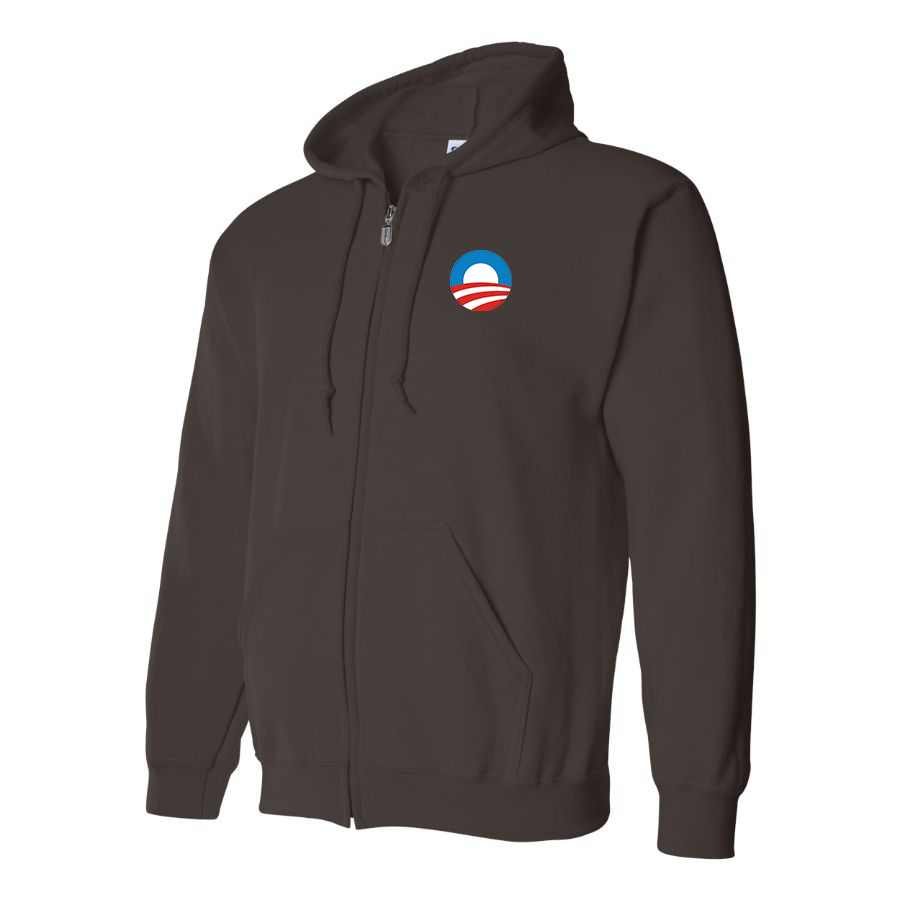 Men's Obama Logo Zipper Hoodie