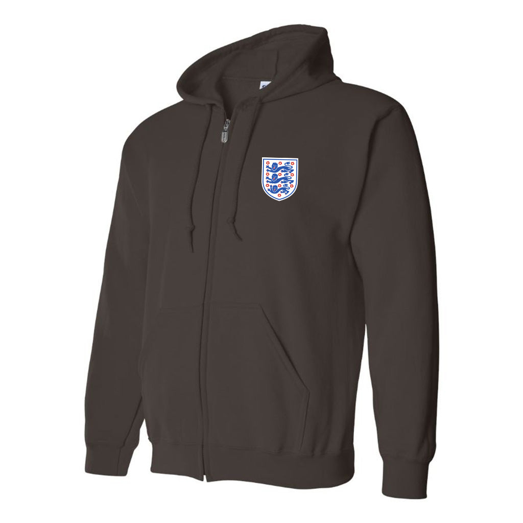 Men's England National Football Team Zipper Hoodie