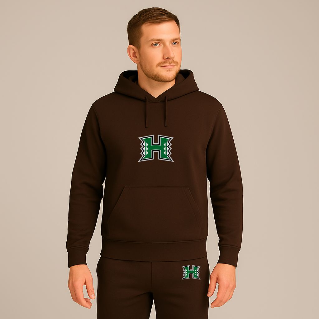 Men's Hawaii Warriors Logo Hoodie Joggers Set