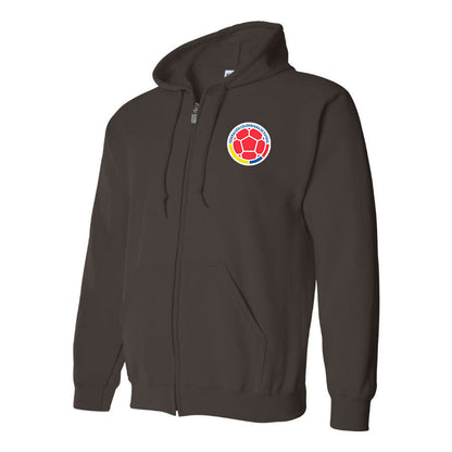 Men's Colombia National Soccer Team Zipper Hoodie