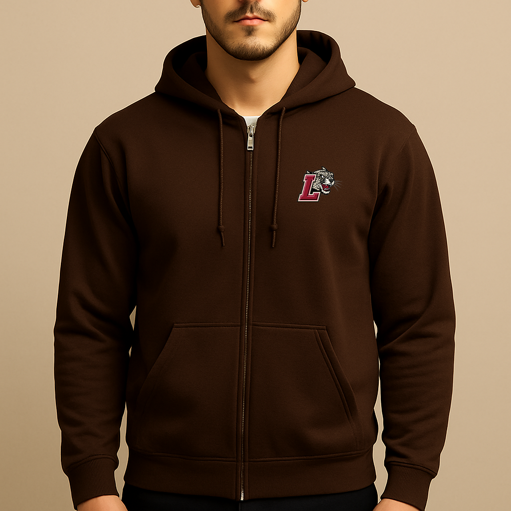 Men's Lafayette Leopards Logo Zipper Hoodie