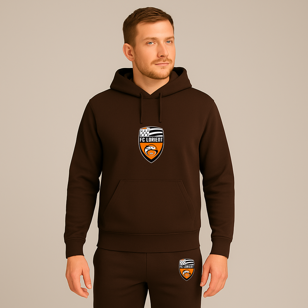 Men's FC Lorient Soccer Logo Hoodie Joggers Set
