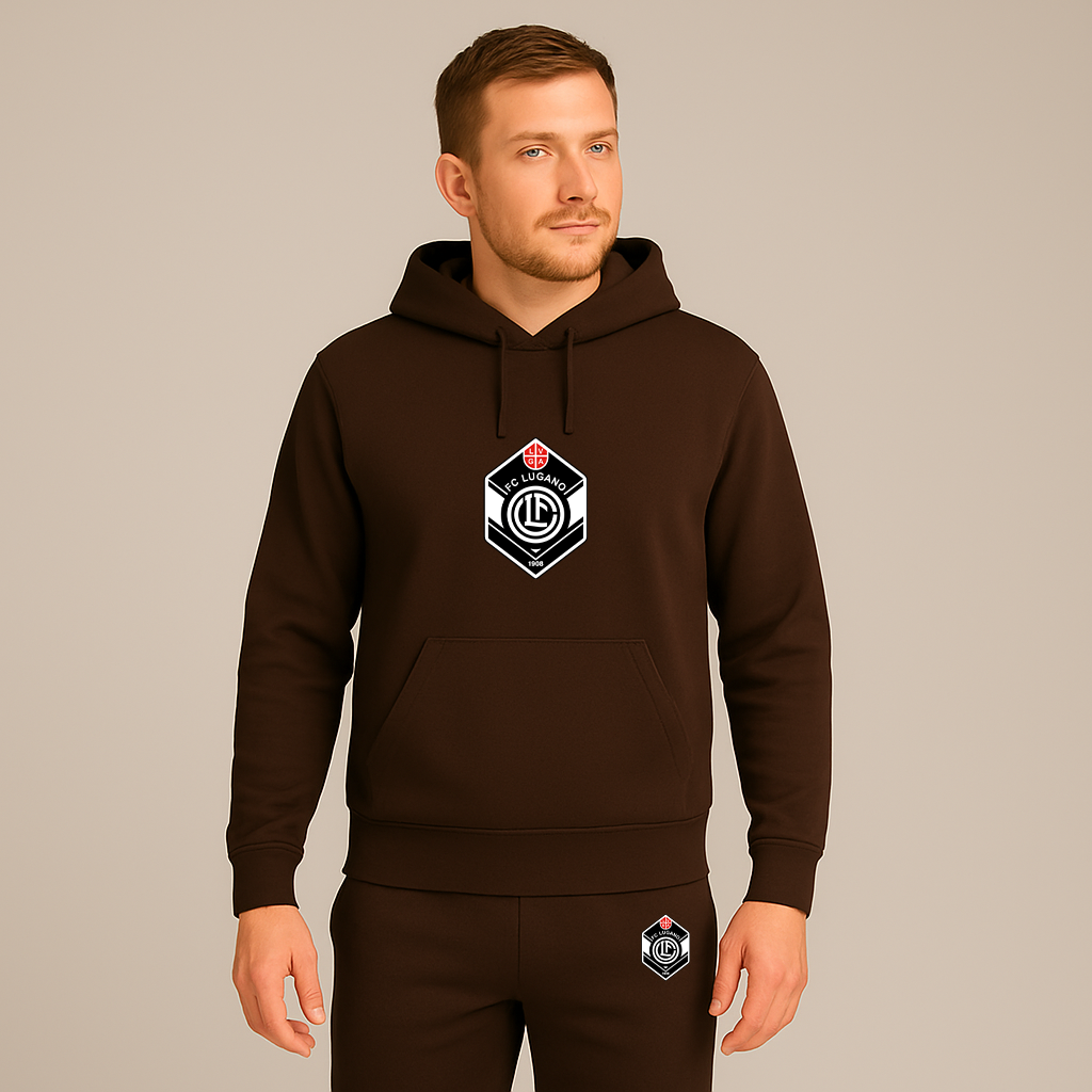 Men's FC Lugano Soccer Logo Hoodie Joggers Set