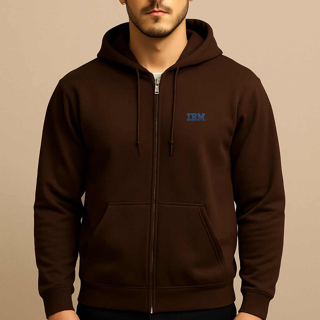 Men's IBM Logo Zipper Hoodie