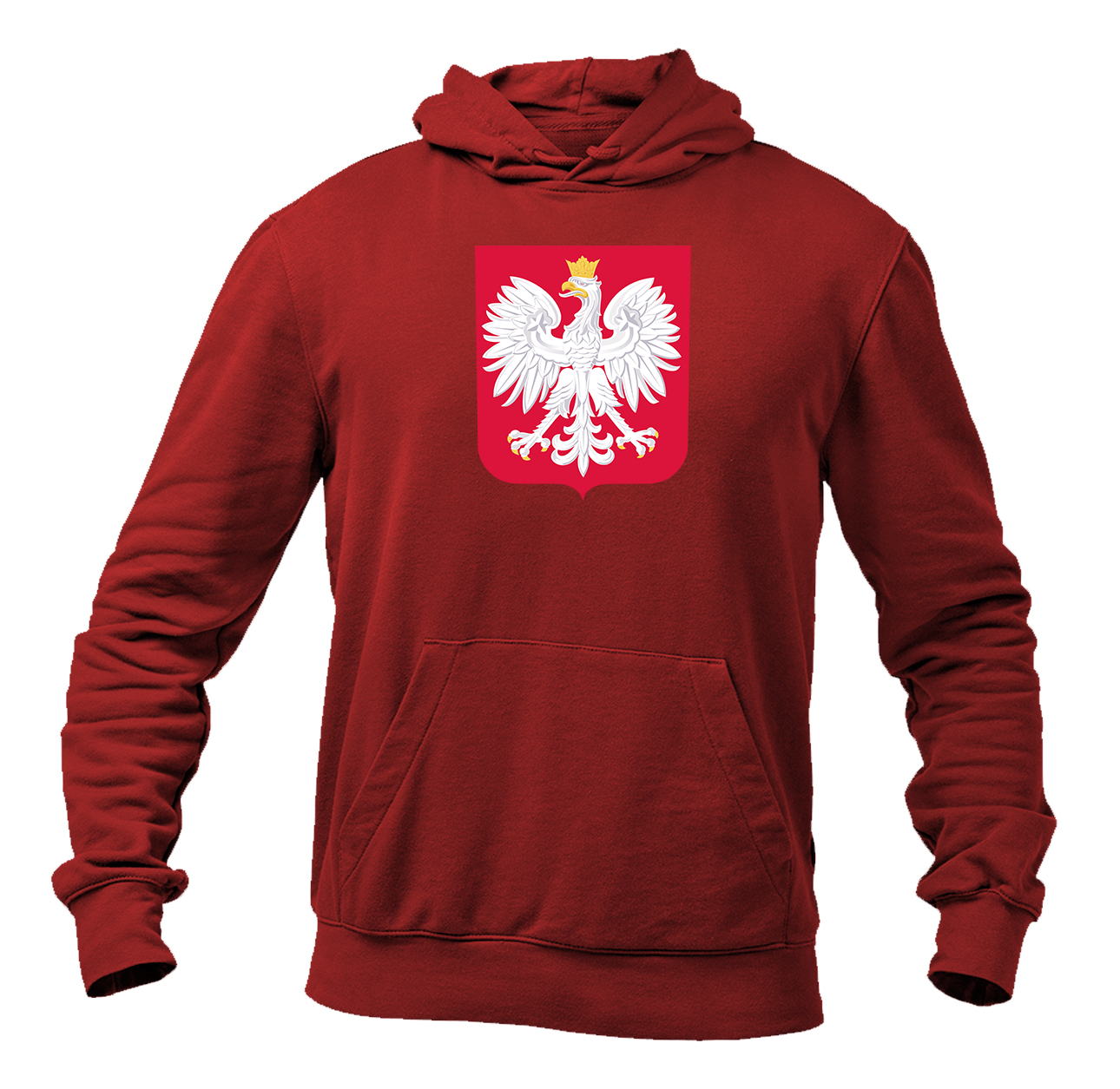 Men's Poland National Soccer Team Pullover Hoodie