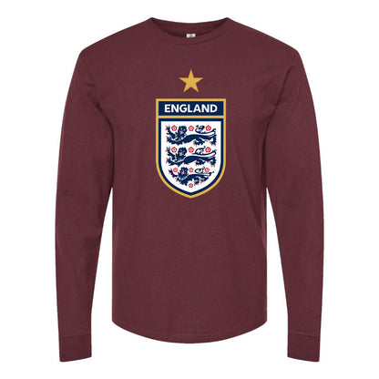 Men's England National Soccer Team Long Sleeve T-Shirt