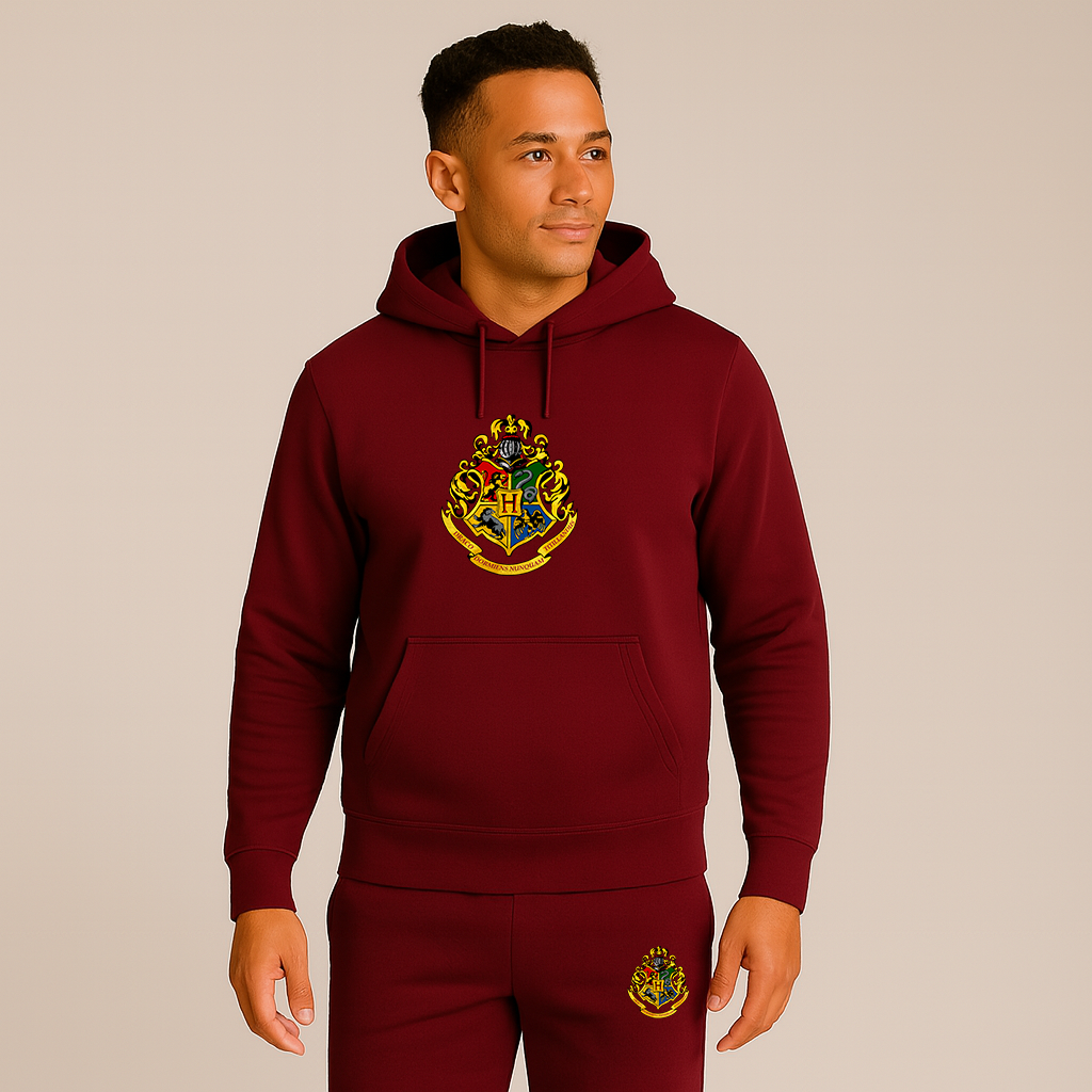 Men's Hogwarts Emblem Harry Potter Movie Hoodie Joggers Set