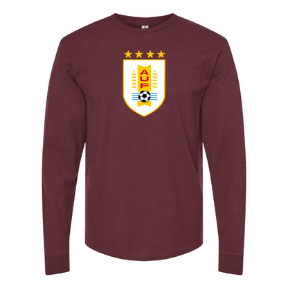Men's Uruguay National Soccer Team Long Sleeve T-Shirt