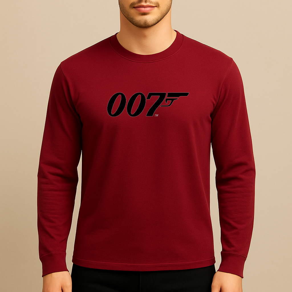 Men's 007 James Bond Movie Long Sleeve T-Shirt