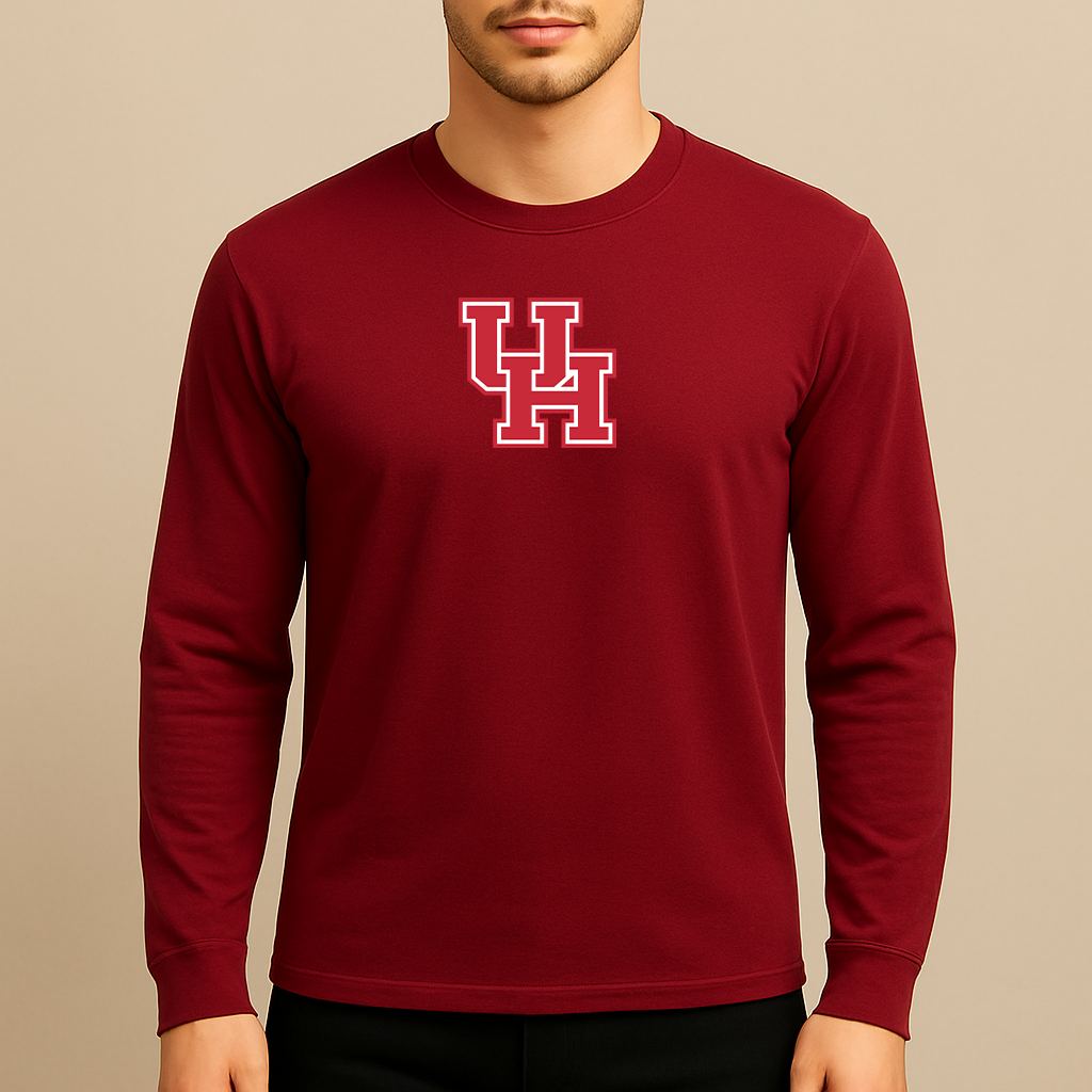 Men's Houston Cougars Logo Long Sleeve T-Shirt