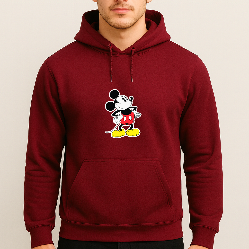 Men’s Mickey Mouse Cartoon Pullover Hoodie