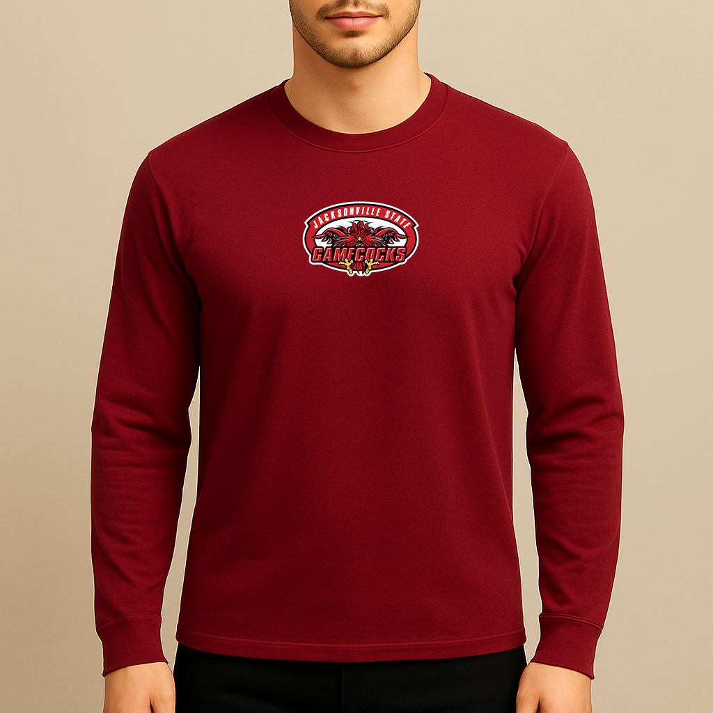 Men's Jacksonville State Gamecocks Logo Long Sleeve T-Shirt