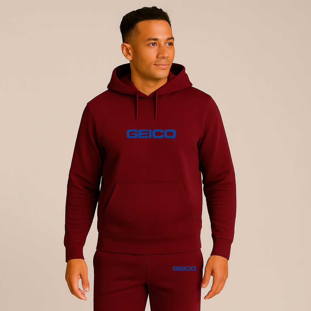Men's Geico Logo Hoodie Joggers Set