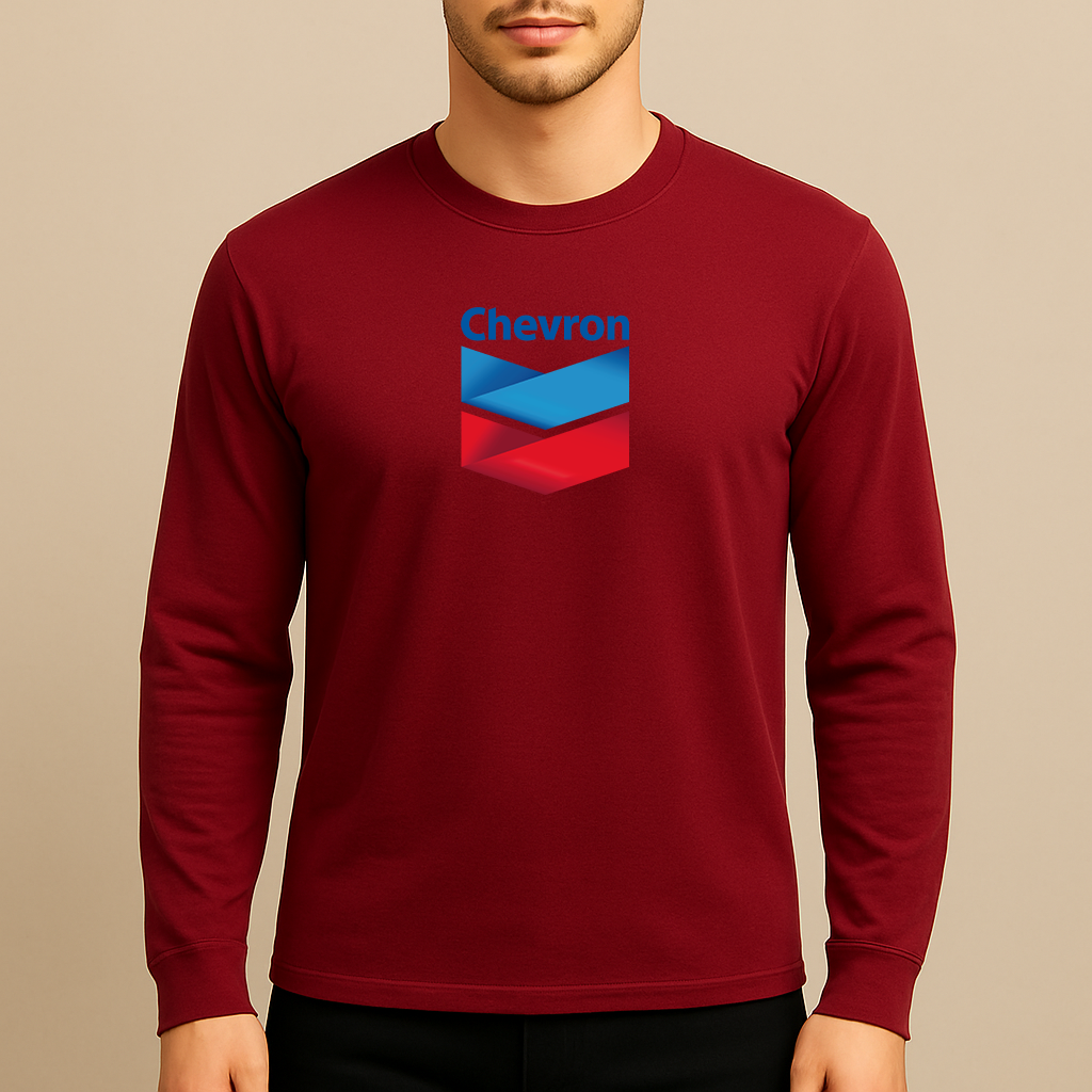 Men's Chevron Gas Station  Long Sleeve T-Shirt