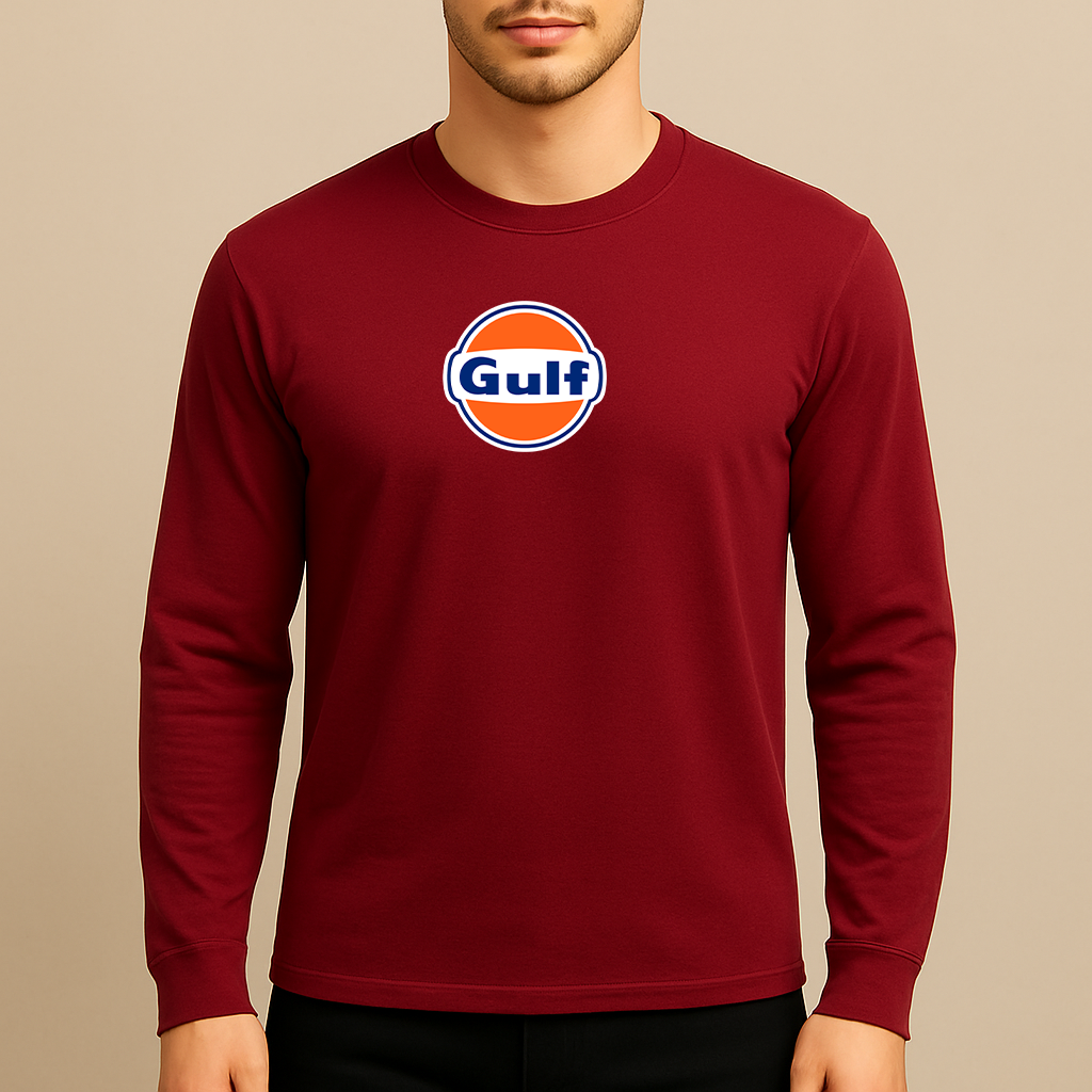 Men's Gulf Oil Logo Long Sleeve T-Shirt
