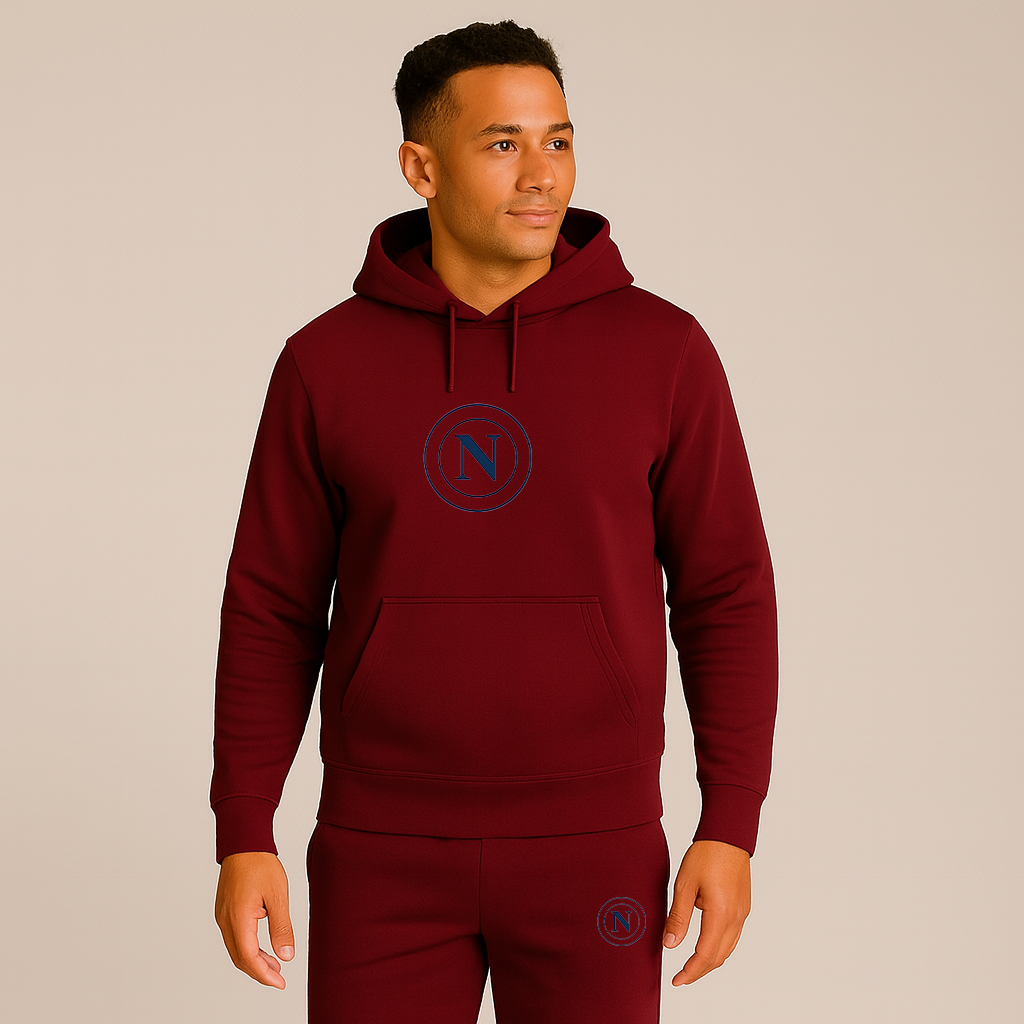 Men's Napoli 2025 Soccer Logo Hoodie Joggers Set