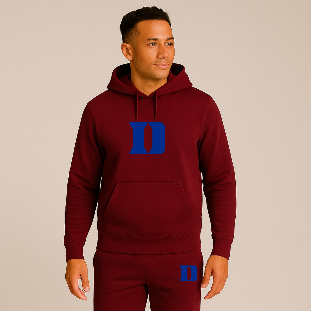 Men's Duke Blue Devils Logo Hoodie Joggers Set