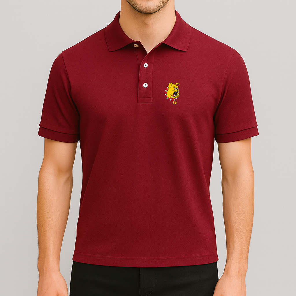 Men's Ferris State Bulldogs Logo Dry Blend Polo