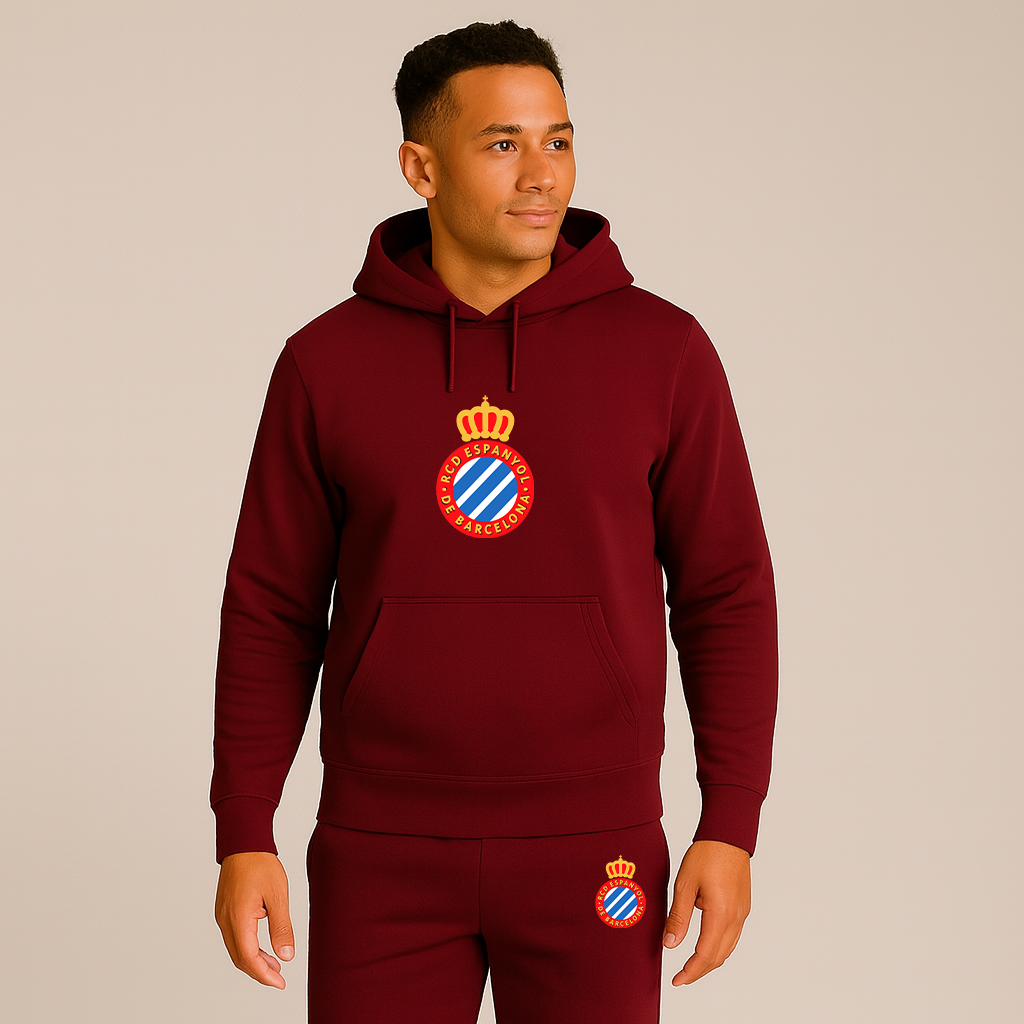 Men's Espanyol Soccer Logo Hoodie Joggers Set