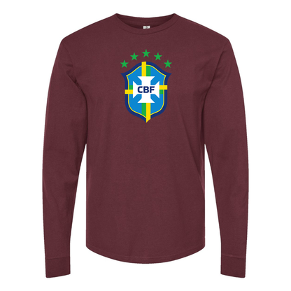 Men's Brazil National Soccer Team Long Sleeve T-Shirt