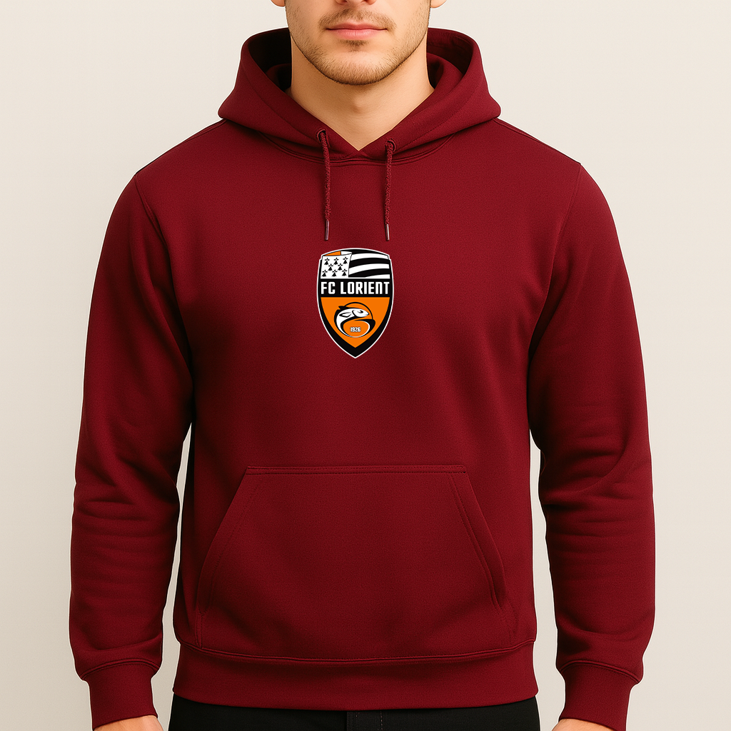 Men's FC Lorient Soccer Logo Pullover Hoodie
