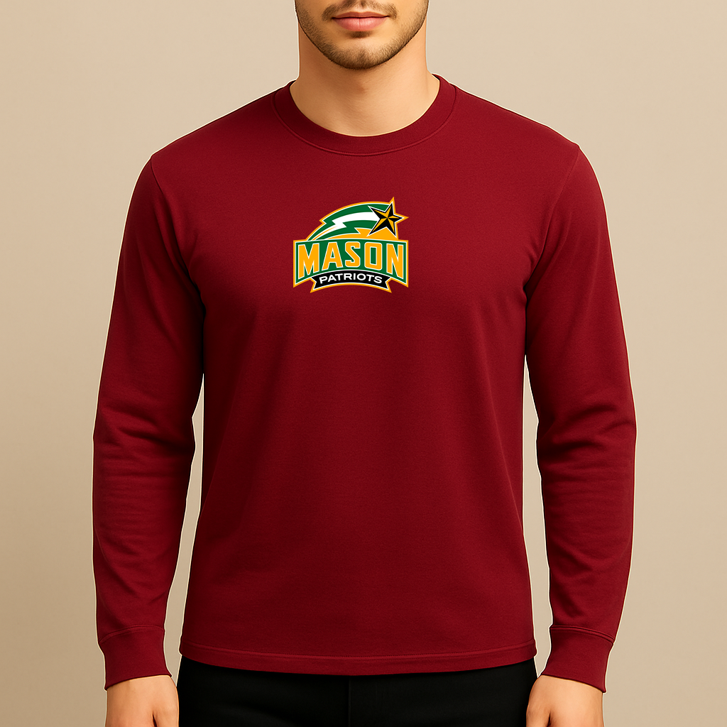 Men's George Mason Patriots Logo Long Sleeve T-Shirt