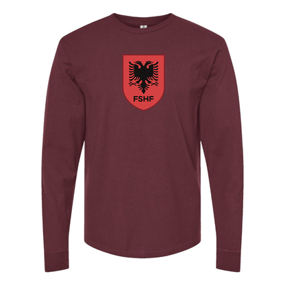 Men's Albania National Soccer Team Long Sleeve T-Shirt