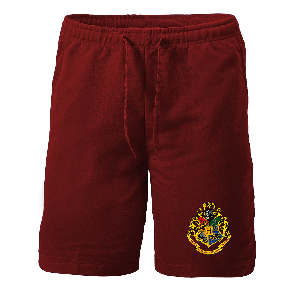 Men's Hogwarts Emblem Harry Potter Movie Athletic Fleece Shorts