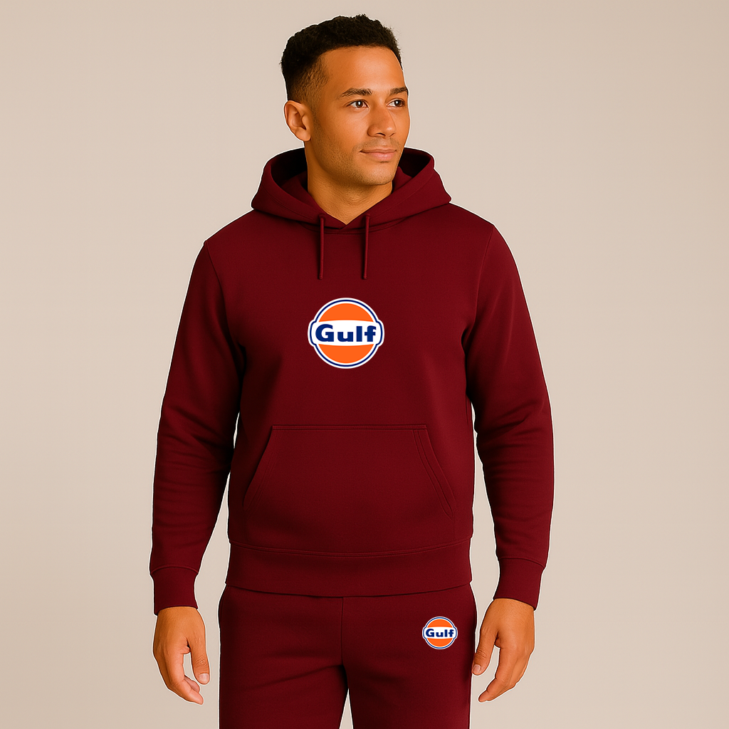 Men's Gulf Oil Logo Hoodie Joggers Set