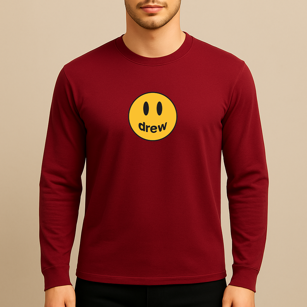 Men's Justin Bieber Drew Music Long Sleeve T-Shirt