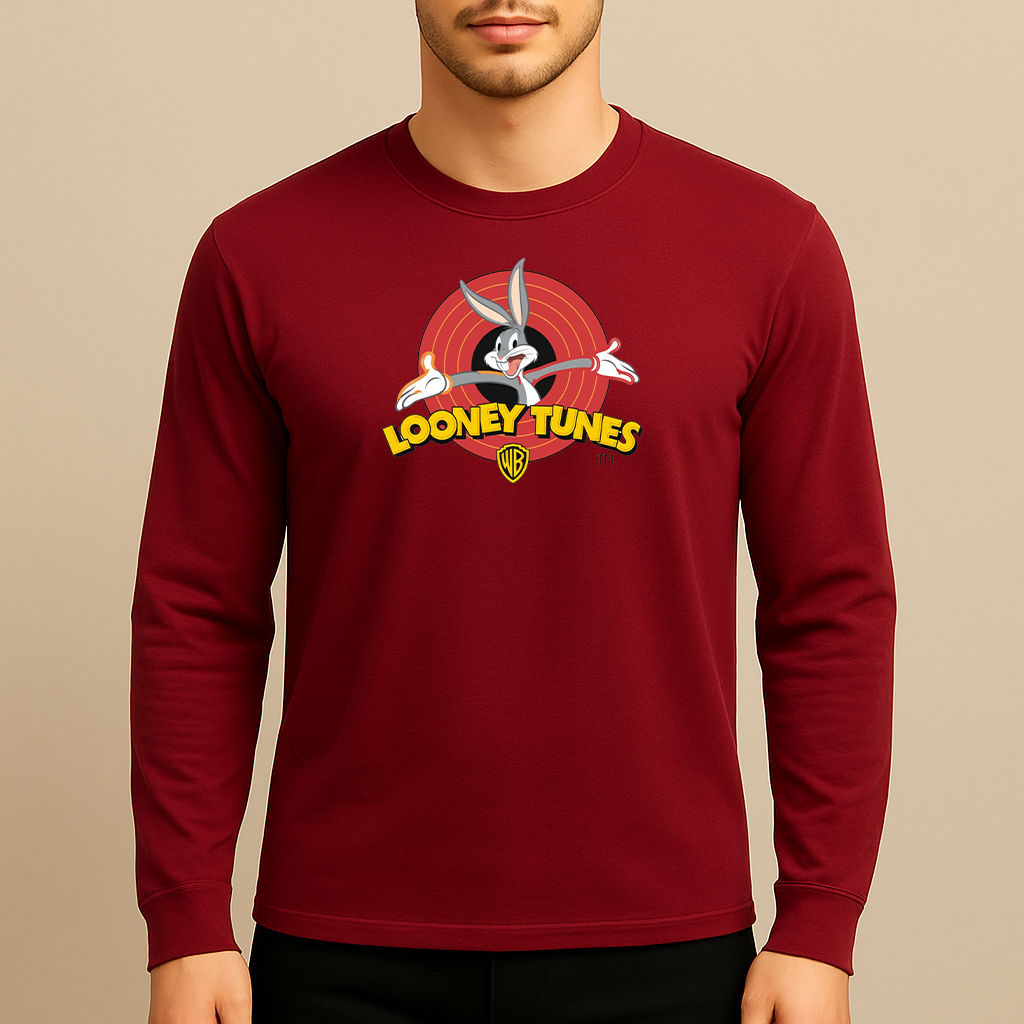Men's Looney Tunes Warner Brothers Cartoon Long Sleeve T-Shirt