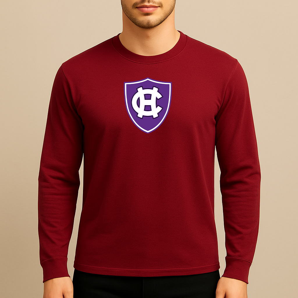 Men's Holy Cross Crusaders Logo Long Sleeve T-Shirt