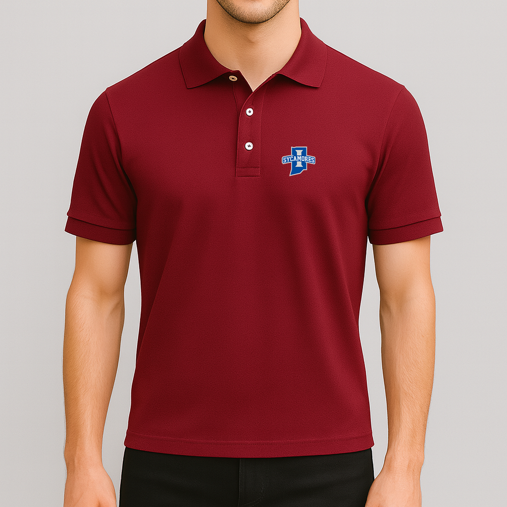 Men's Indiana State Sycamores Logo Dry Blend Polo
