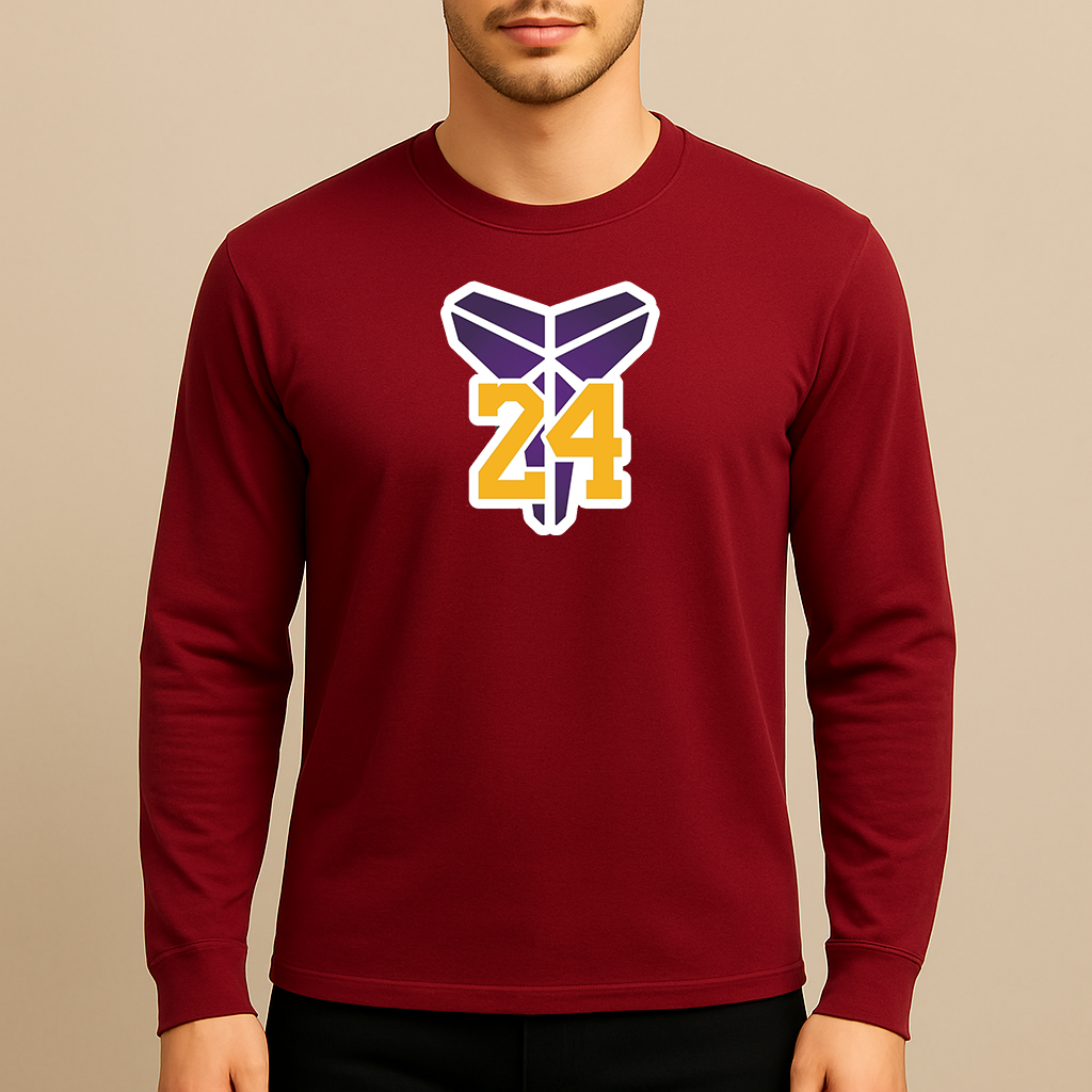 Men's Kobe Bryant Mamba 24 Long Sleeve T-Shirt