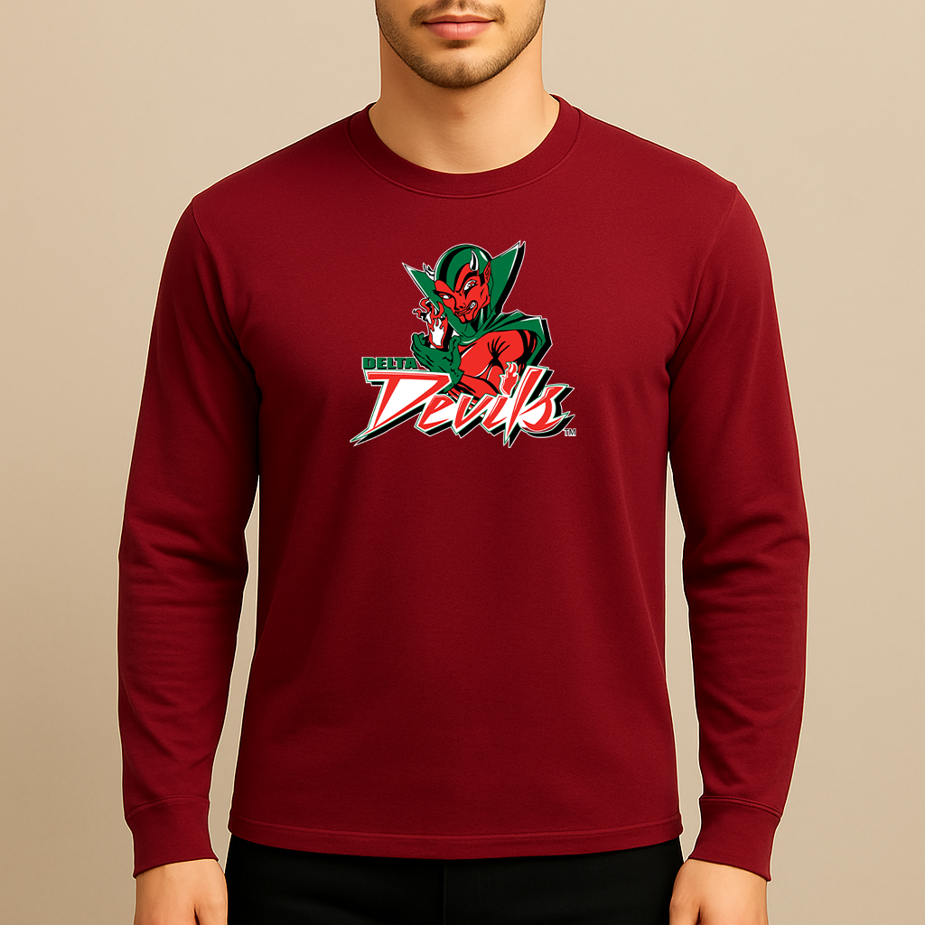Men's MVSU Delta Devils Logo Long Sleeve T-Shirt