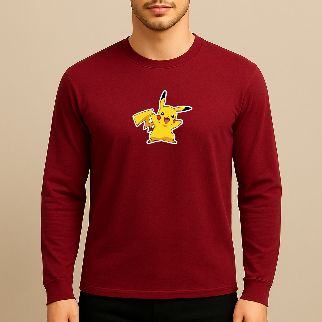 Pikachu Cartoon Long Sleeve T-Shirt