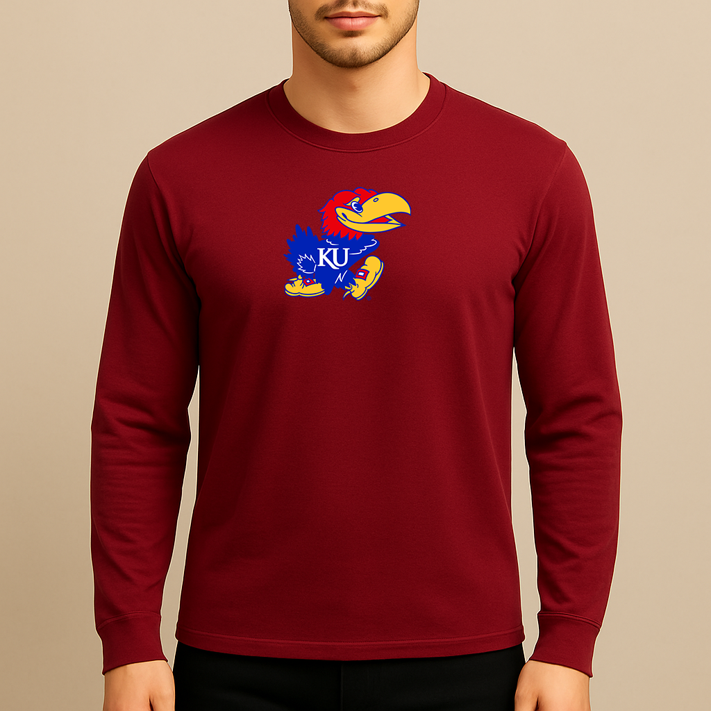 Men's Kansas Jayhawks Logo Long Sleeve T-Shirt