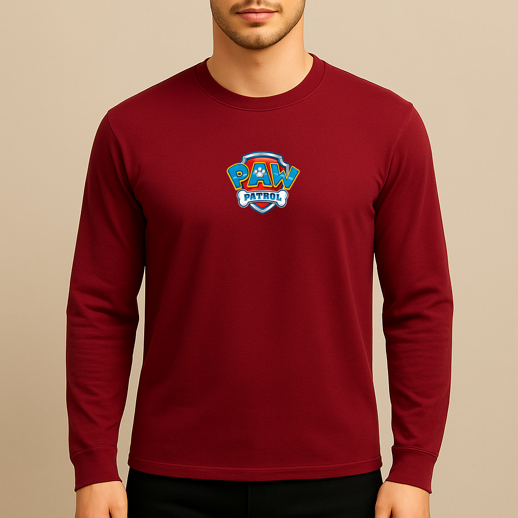 Men's Paw Patrol Cartoon Long Sleeve T-Shirt