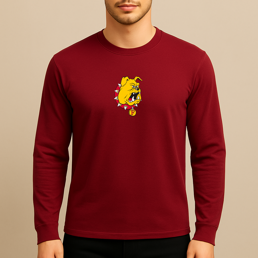 Men's Ferris State Bulldogs Logo Long Sleeve T-Shirt