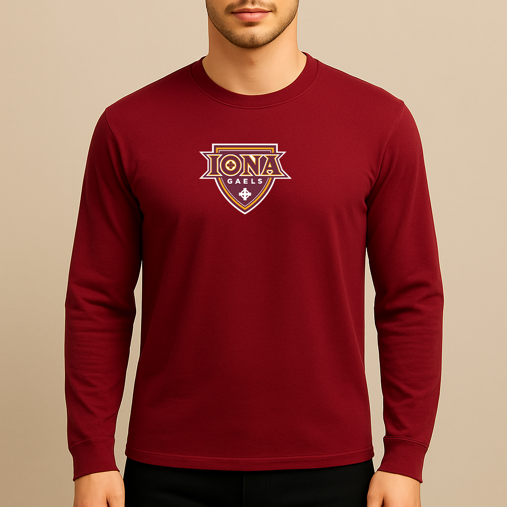 Men's Iona Gaels Logo Long Sleeve T-Shirt