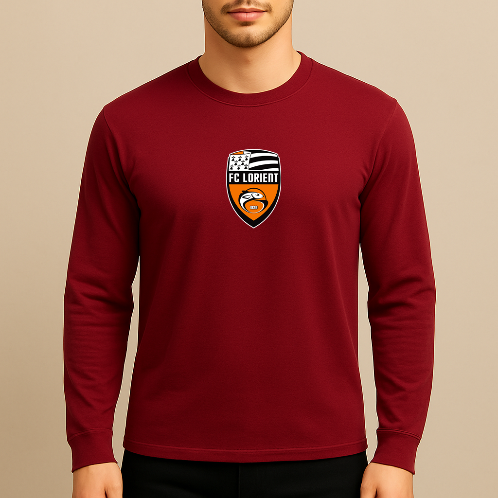Men's FC Lorient Soccer Logo Long Sleeve T-Shirt