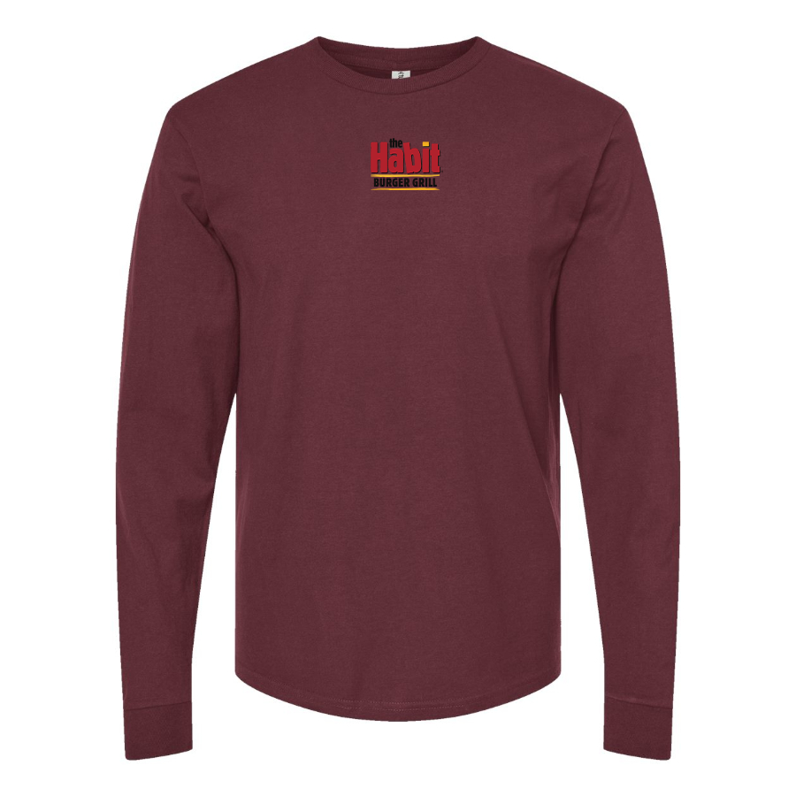 Men's The Habit Burger Grill Logo Long Sleeve T-Shirt
