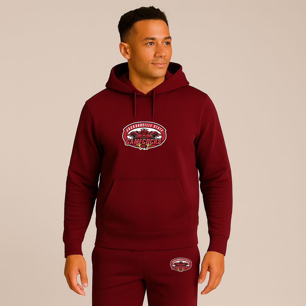 Men's Jacksonville State Gamecocks Logo Hoodie Joggers Set