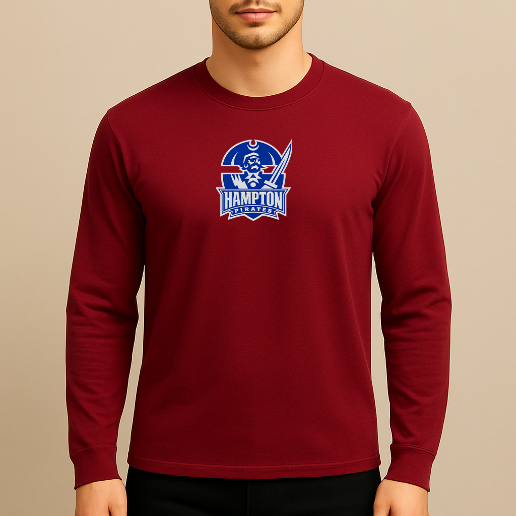 Men's Hampton Pirate Logo Long Sleeve T-Shirt