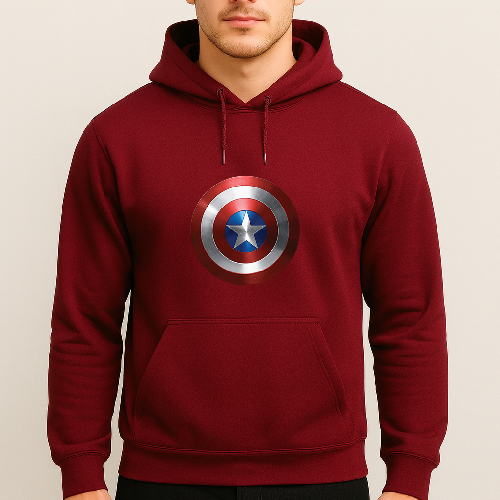Men's Captain America Superhero Pullover Hoodie